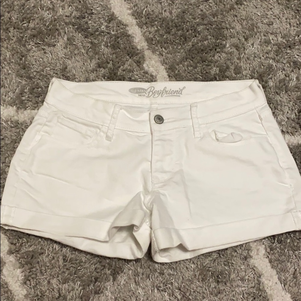 Old Navy Low Waisted White Jean Shorts